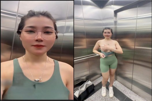 Titkok Lan Anh BJ cho fan ở thang máy