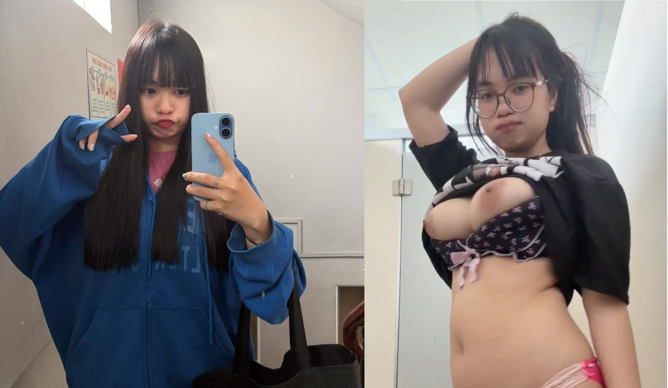 Em SV vú to ngại ngùng khi bị vét máng